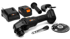 WEN Cordless Angle Grinder, Brushless with 20V Max 4.0 Ah Lithium-Ion Battery and Charger (20944), Black