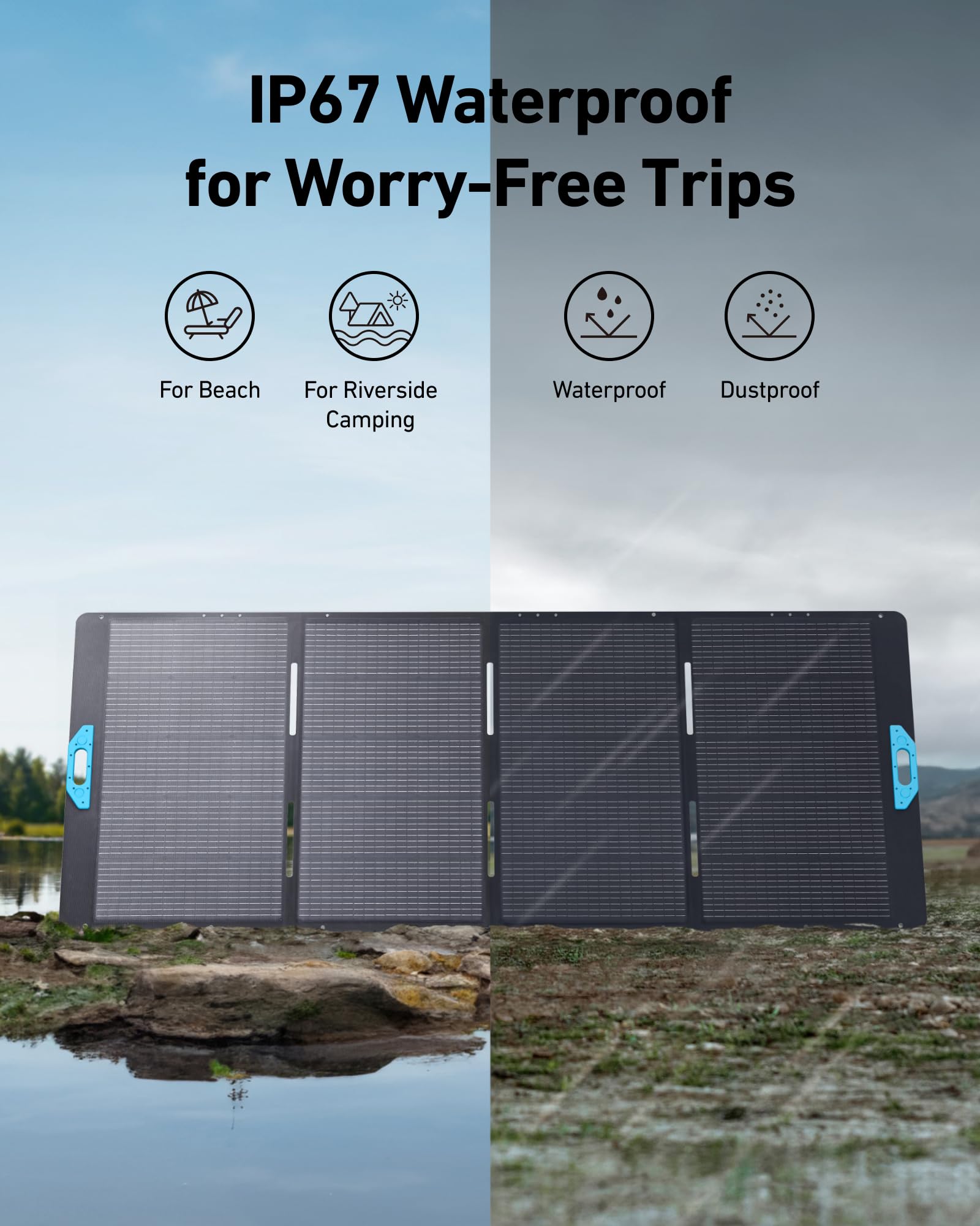 Anker SOLIX F3800 Portable Power Station with 400W Solar Panel, 3840Wh LiFePO4 Battery, 6000W AC output with 120V/240V, Solar Generator for Home Use, RV, Emergencies, Power Outages, Outdoor Camping