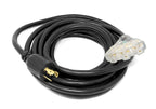 WEN PC2513 25 ft. 30-Amp 10-Gauge SJTW Fan-Style 10/3 Generator Extension Cord (converts L5-30R to Three 5-20R outlets), Black