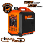 WEN 56235iX 2350-Watt Portable Inverter Generator with Fuel Shut Off and CO Sensor, Black