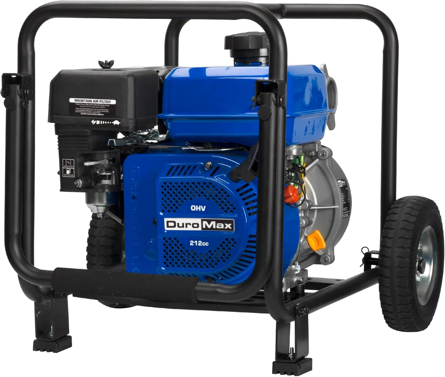 DuroMax XP702HP 208cc 7-HP 2-Inch 70-GPM Gas Powered High Pressure Water Pump, 50 State Approved, XP702HP, Blue