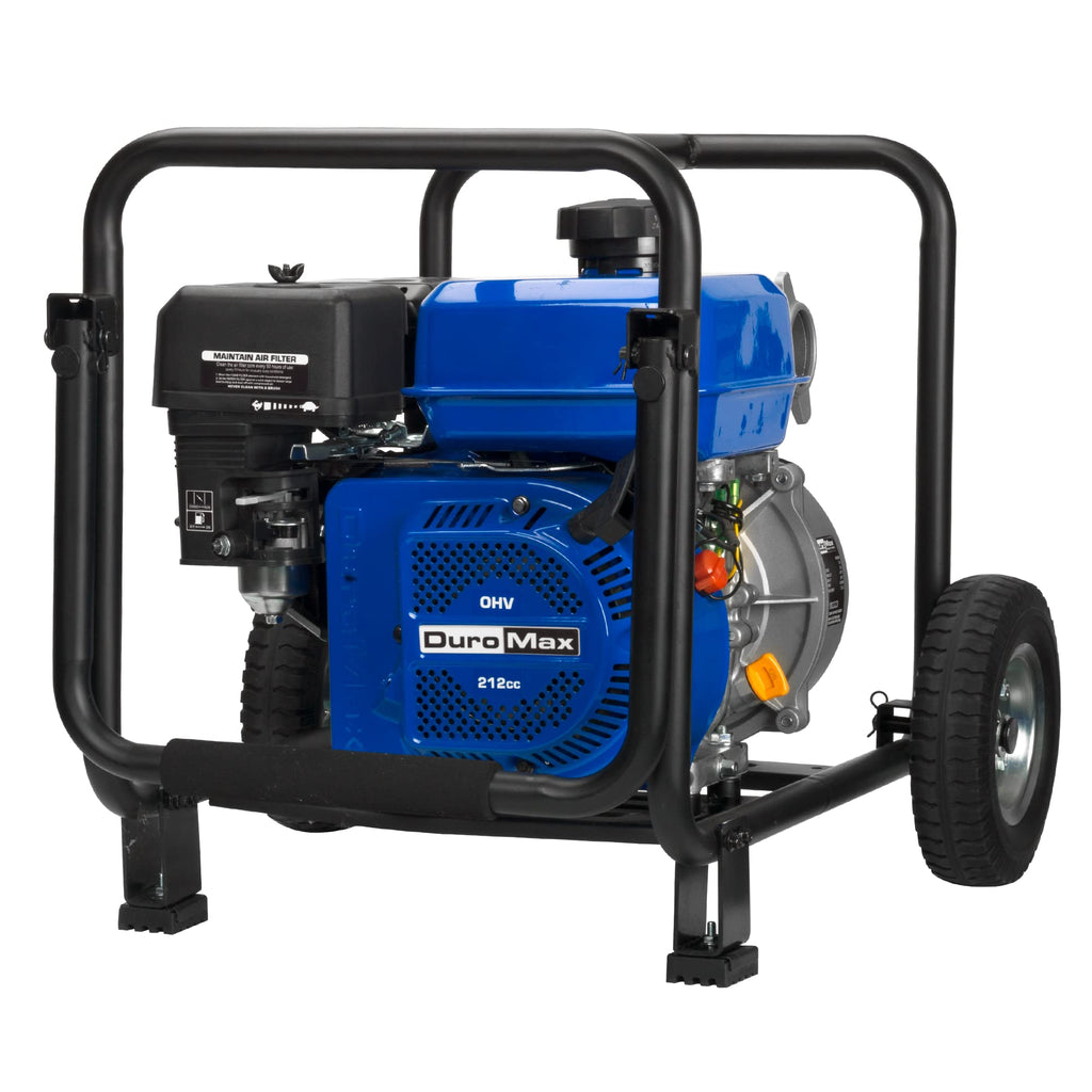 DuroMax XP652WP 208cc 158-Gpm 3600-Rpm 2-Inch Gasoline Engine Portable Water Pump, 50 State Approved, XP652WP, Blue