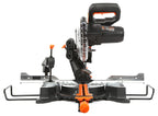 WEN MM0713 9.5-Amp 7.25-Inch Single Bevel Compact Sliding Compound Miter Saw with LED Cutline Guide, Black