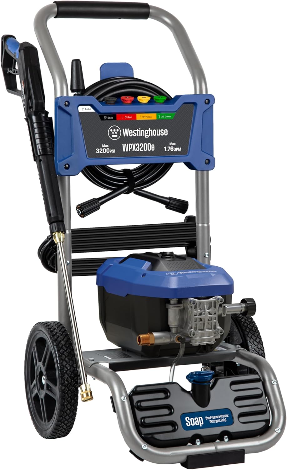 Westinghouse WPX2700 Gas Pressure Washer, 2700 PSI and 2.3 GPM, Onboard Soap Tank, Spray Gun and Wand, 5 Nozzle Set, for Cars/Fences/Driveways/Homes/Patios/Furniture