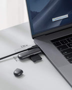 Anker USB-C and USB 3.0 SD Card Reader, PowerExpand+ 2-in-1 Memory Card Reader with Dual Connectors, for SDXC, SDHC, (Micro) SD, MMC, RS-MMC, Micro SDXC, Micro SDHC, and UHS-I