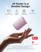 Anker Nano Portable Charger, 45W 10000mAh with 2.3 ft Retractable Cable, Compact Power Bank, Travel Essential Phone Battery Pack for iPhone 17/16 Series, iPad, Galaxy, Pixel, and More