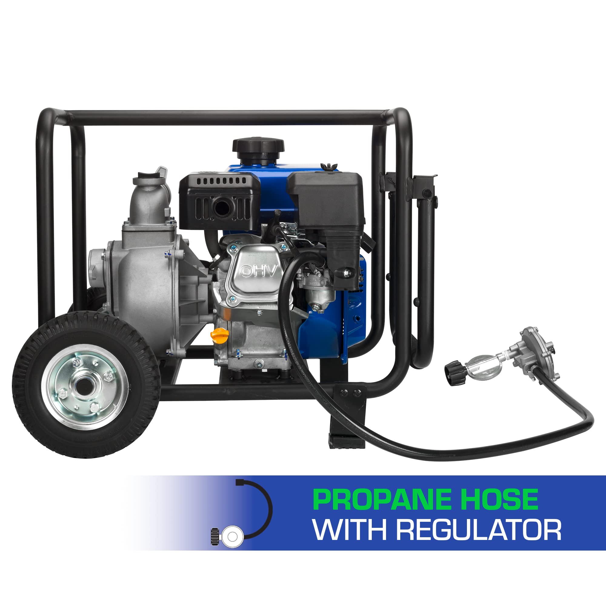 DuroMax XP652WP 208cc 158-Gpm 3600-Rpm 2-Inch Gasoline Engine Portable Water Pump, 50 State Approved, XP652WP, Blue