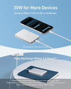 Anker MagGo Power Bank, Slim 10,000mAh Magnetic Battery Pack, Qi2 Certified 15W Ultra-Fast MagSafe Compatible Portable Charger, Ergonomic Design, for iPhone17/16/15/14 Series, and More