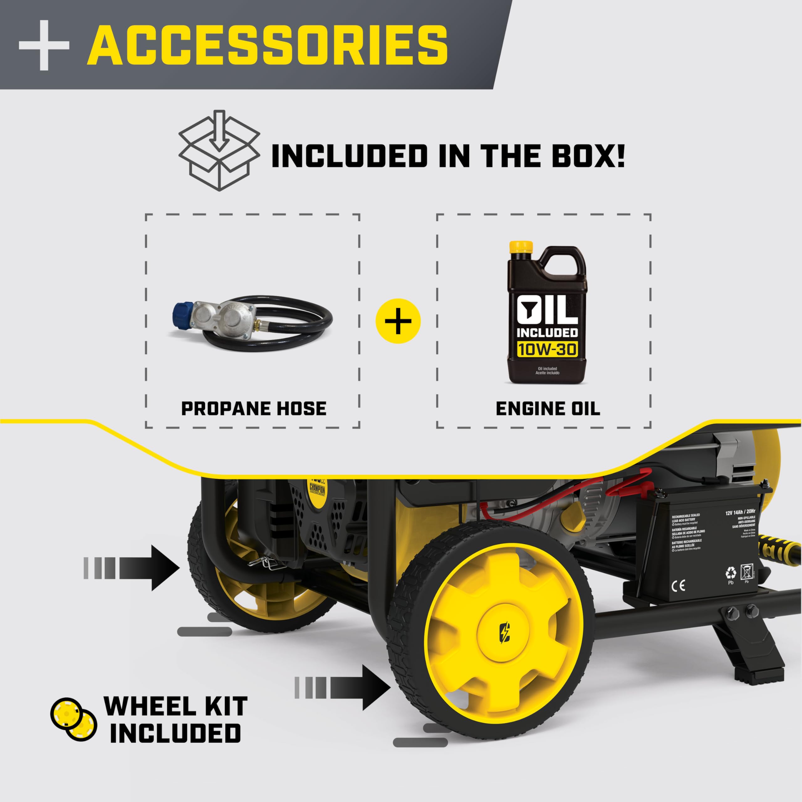 Champion Power Equipment 9375-Watt Dual Fuel Portable Generator with Electric Start and Free 3-Year Warranty