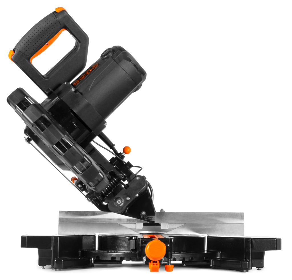 WEN MM0713 9.5-Amp 7.25-Inch Single Bevel Compact Sliding Compound Miter Saw with LED Cutline Guide, Black