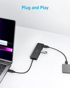 Anker USB Hub 4 Ports with 5Gbps Data Transfer, Multiple USB 3.0 Hub, USB Splitter for Laptop, Extender for A Port Laptop, PC, Desktop and More [Charging Not Supported](0.7 ft USB-A)