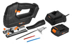 WEN Cordless Jigsaw, Brushless with Variable Speed, 20V Max 4.0 Ah Lithium Ion Battery and Charger (20667)