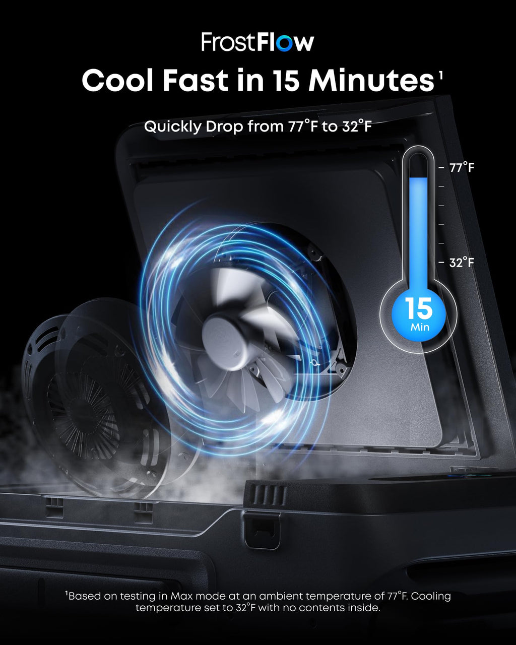 Anker SOLIX EverFrost 2 58L Cooler with Extra Battery, 61 qt Car Refrigerator, Electric Cooler with 288Wh Battery, Powered by AC/DC or Solar,for Outdoor Camping, Travel, and Fishing, Fits in Trucks