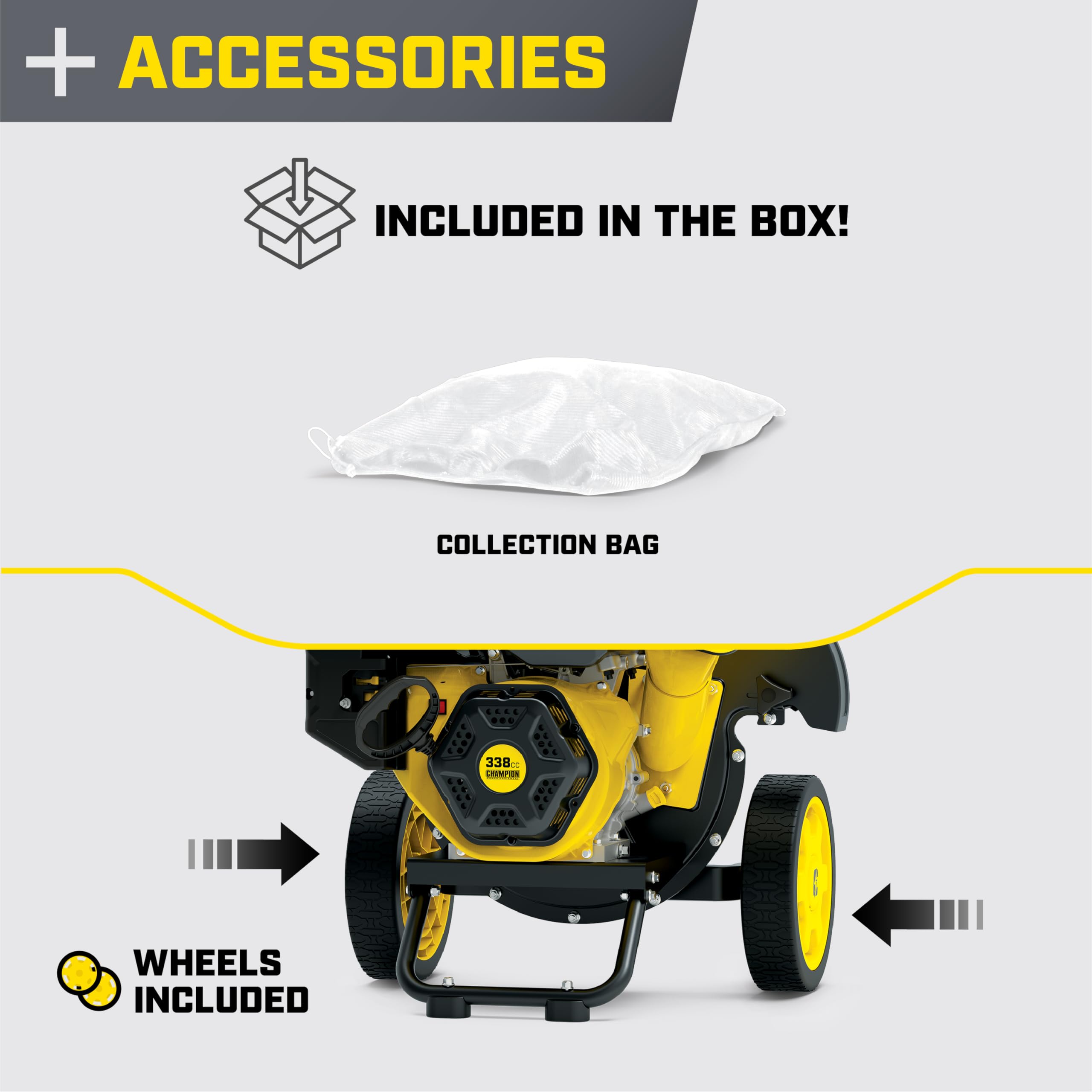 Champion Power Equipment 3-Inch Portable Chipper-Shredder with Collection Bag