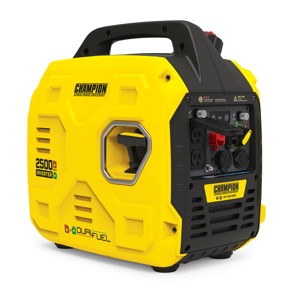 Champion Power Equipment 2500-Watt Dual Fuel Ultralight Portable Inverter Generator with Quiet Technology and CO Shield