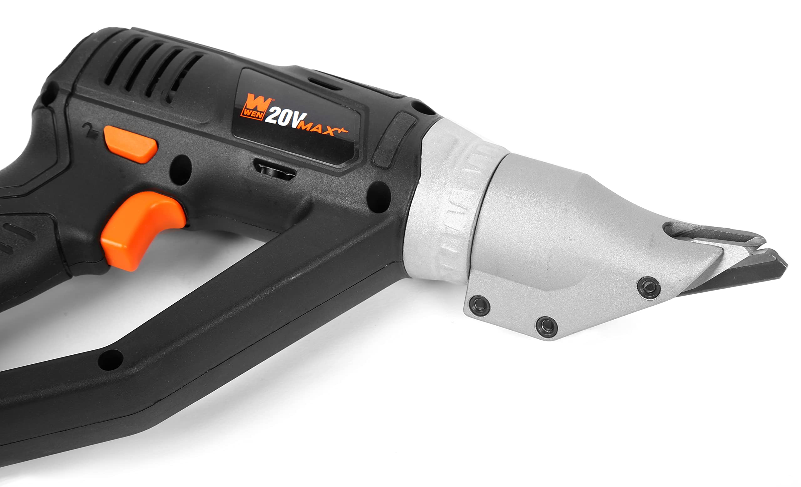 WEN Cordless Metal Shear, Variable Speed with 20V Max 2.0 Ah Lithium-Ion Battery and Charger (20314)