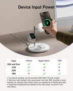 Anker MagSafe Charger Stand Compatible, iPhone 17 MagGo 3 in 1 Wireless Charging Station,Qi2 Certified 15W Wireless Charger, Desk Accessory, for iPhone 16/15/14/13 Series Apple Watch, AirPods