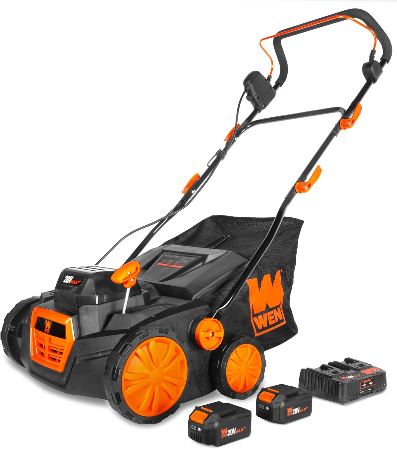 WEN 15-Inch 13-Amp 2-in-1 Electric Dethatcher and Scarifier with 12-Gallon Collection Bag (DT1315)