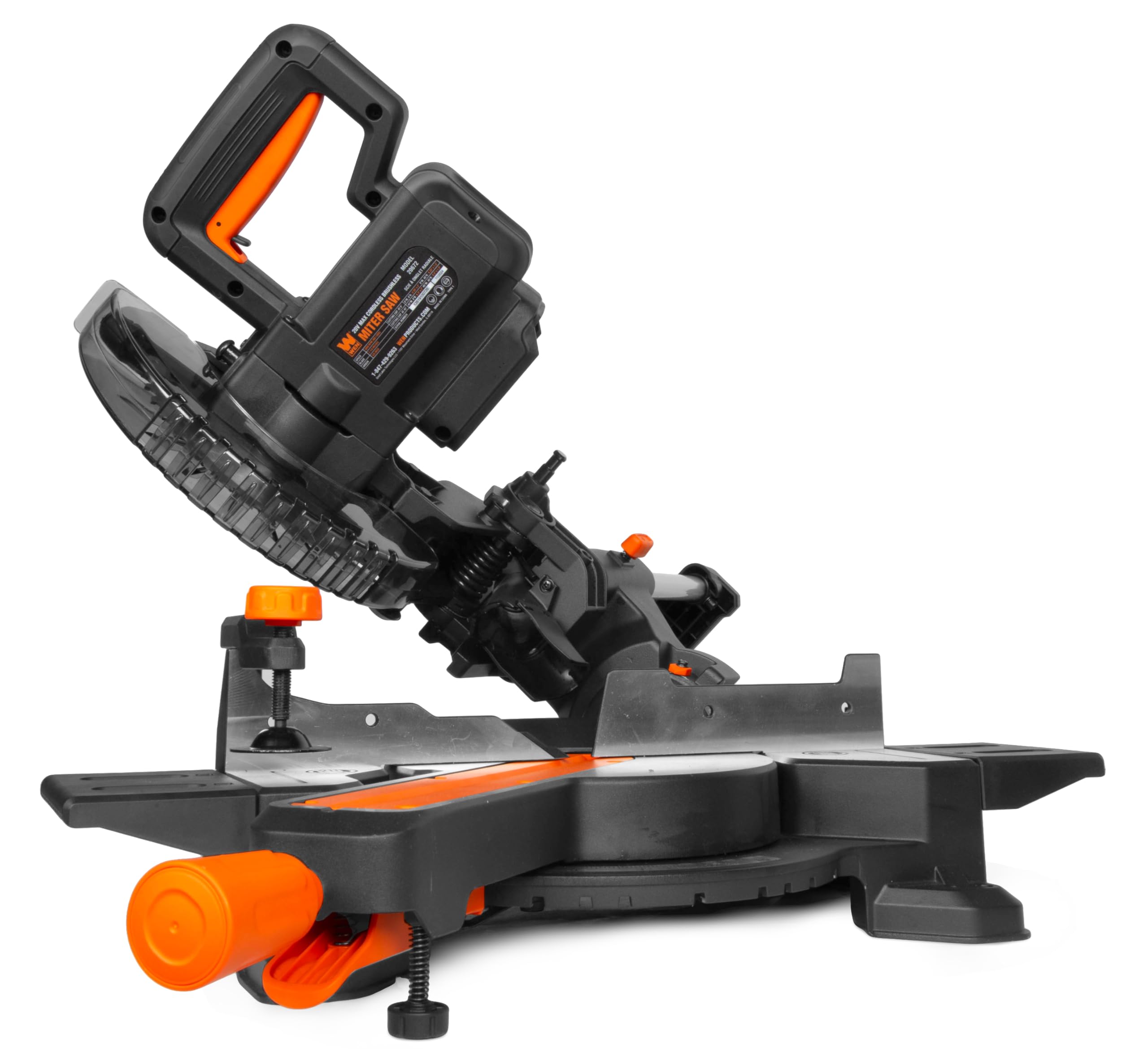 WEN MM0713 9.5-Amp 7.25-Inch Single Bevel Compact Sliding Compound Miter Saw with LED Cutline Guide, Black