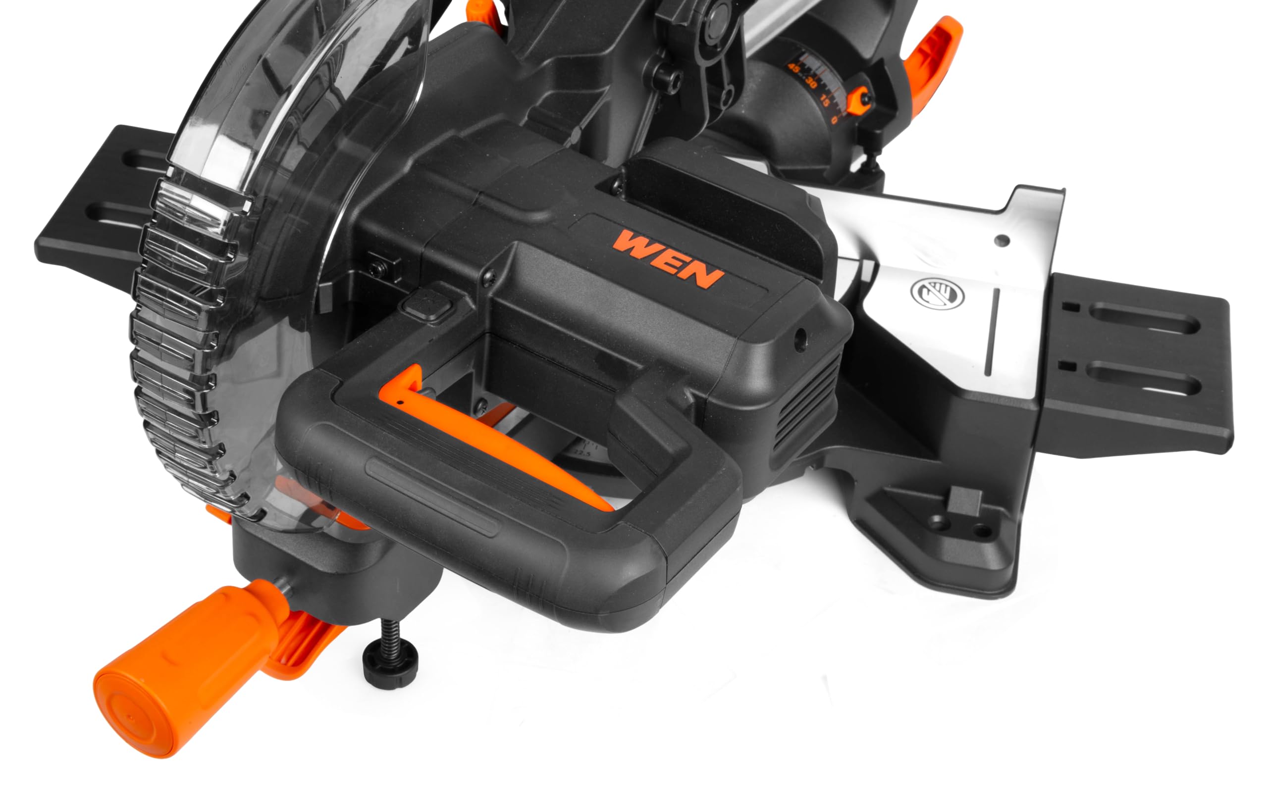 WEN MM0713 9.5-Amp 7.25-Inch Single Bevel Compact Sliding Compound Miter Saw with LED Cutline Guide, Black