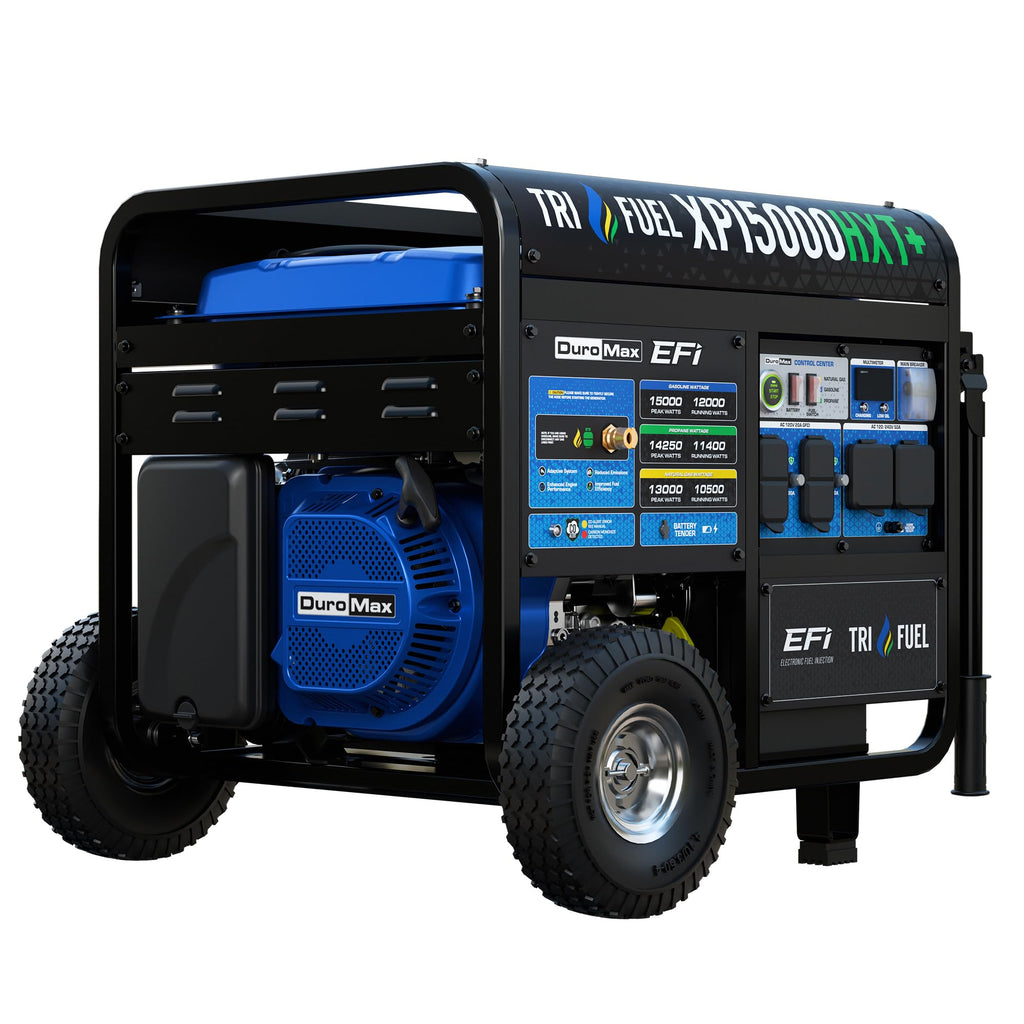 DuroMax XP12000HX 12,000-Watt Dual Fuel Portable Generator - Gas & Propane, Electric Start, Whole Home Power Backup, Transfer Switch Ready, RV & Emergency Ready