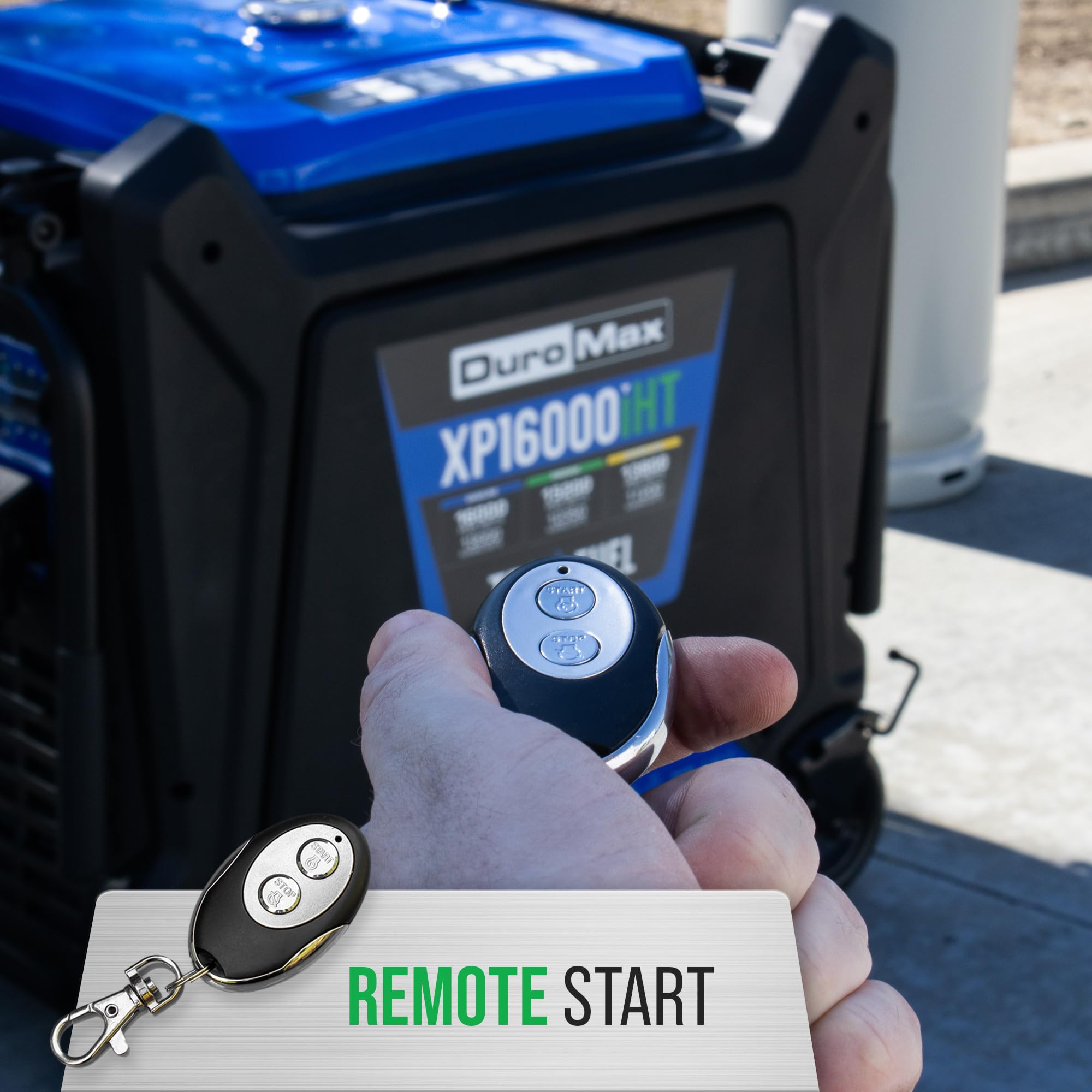 DuroMax XP16000iH 16,000-Watt Dual Fuel Portable Digital Inverter Generator - Gas & Propane, Remote Electric Start, Whole Home Power Backup, Transfer Switch Ready, RV & Emergency Ready