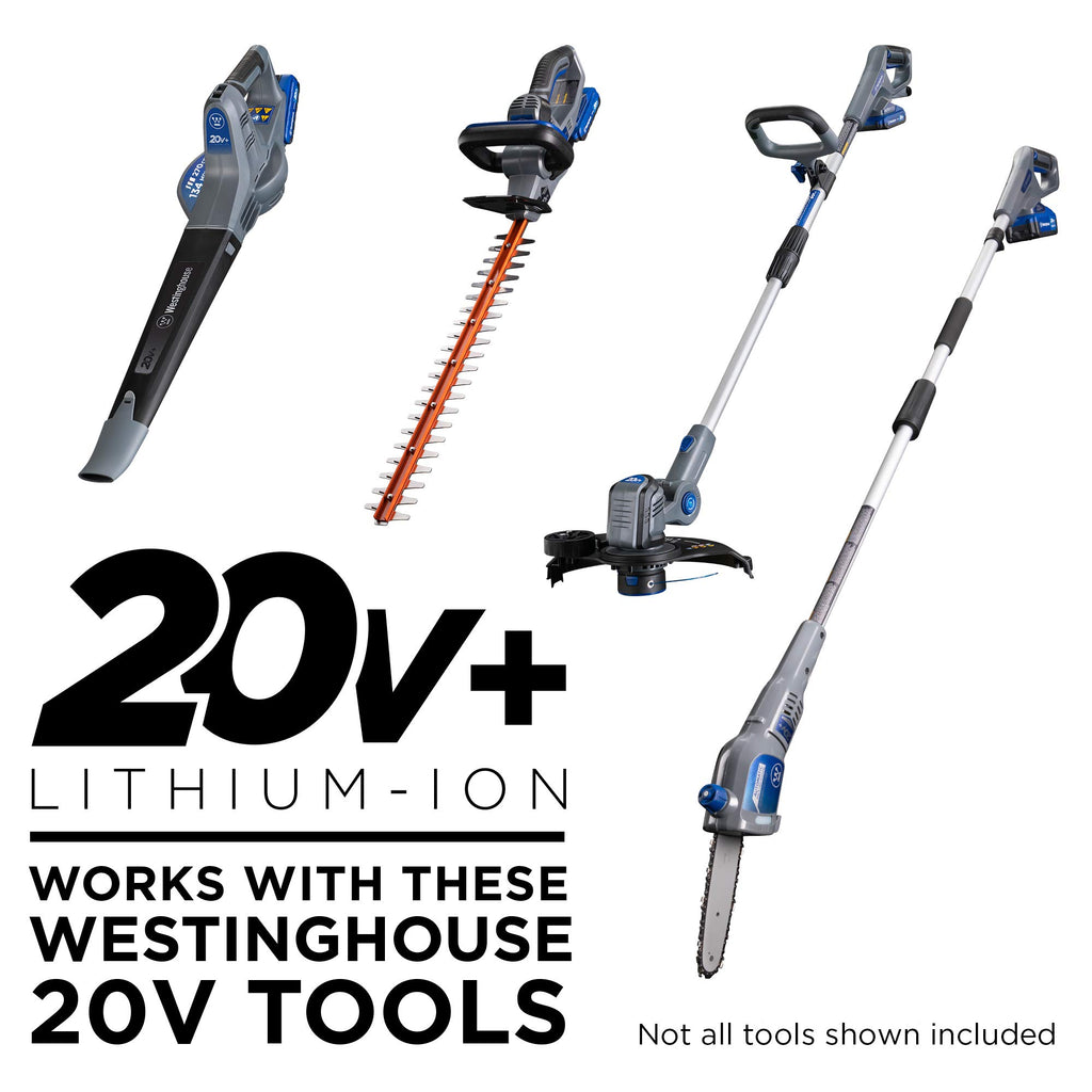 Westinghouse Cordless Pole Saw, 2.0 Ah Battery and Rapid Charger Included