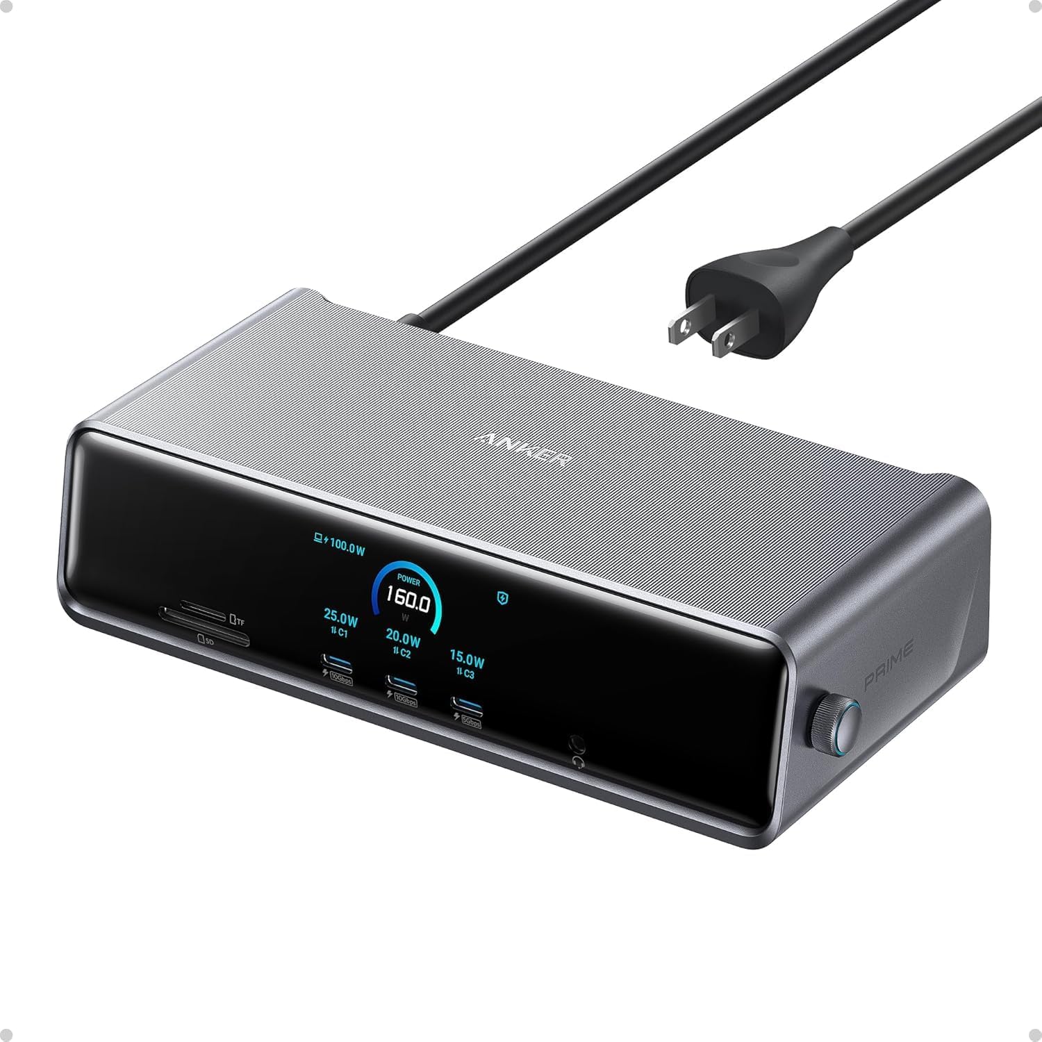 Anker Docking Station (DL6350), 10-Port Triple Display with Displaylink, Docking Station with Dual HDMI and DisplayPort for Windows Laptops, MacBook Air/Pro and More