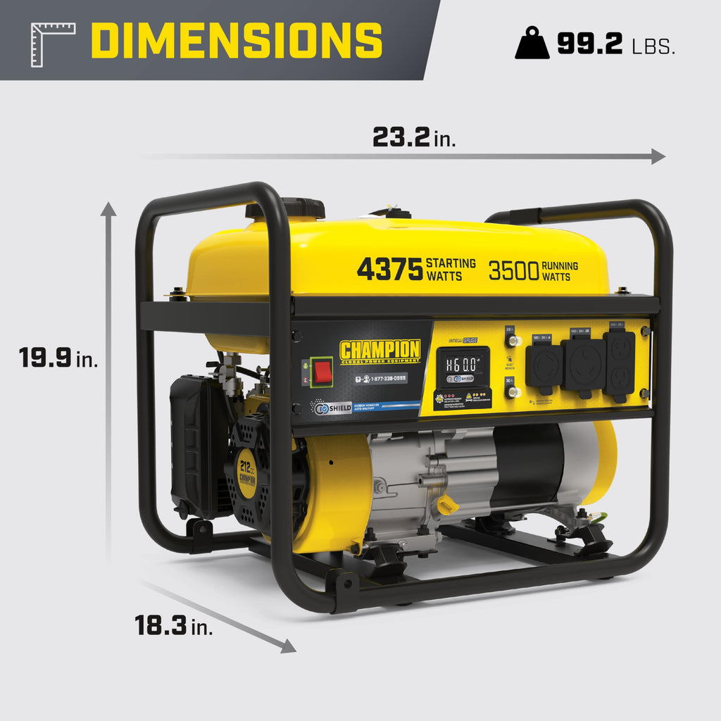 Champion Power Equipment 4375-Watt RV Ready Portable Generator with Free 3-Year Warranty