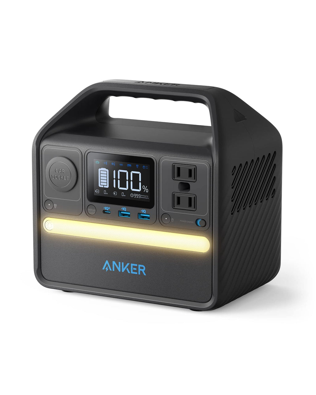 Anker 521 Portable Power Station Upgraded with LiFePO4 Battery, 256Wh 6-Port PowerHouse, 300W (Peak 600W) Solar Generator with 100W Solar Panel, 2 AC Outlets, 60W USB-C PD Output, Outdoor Generator