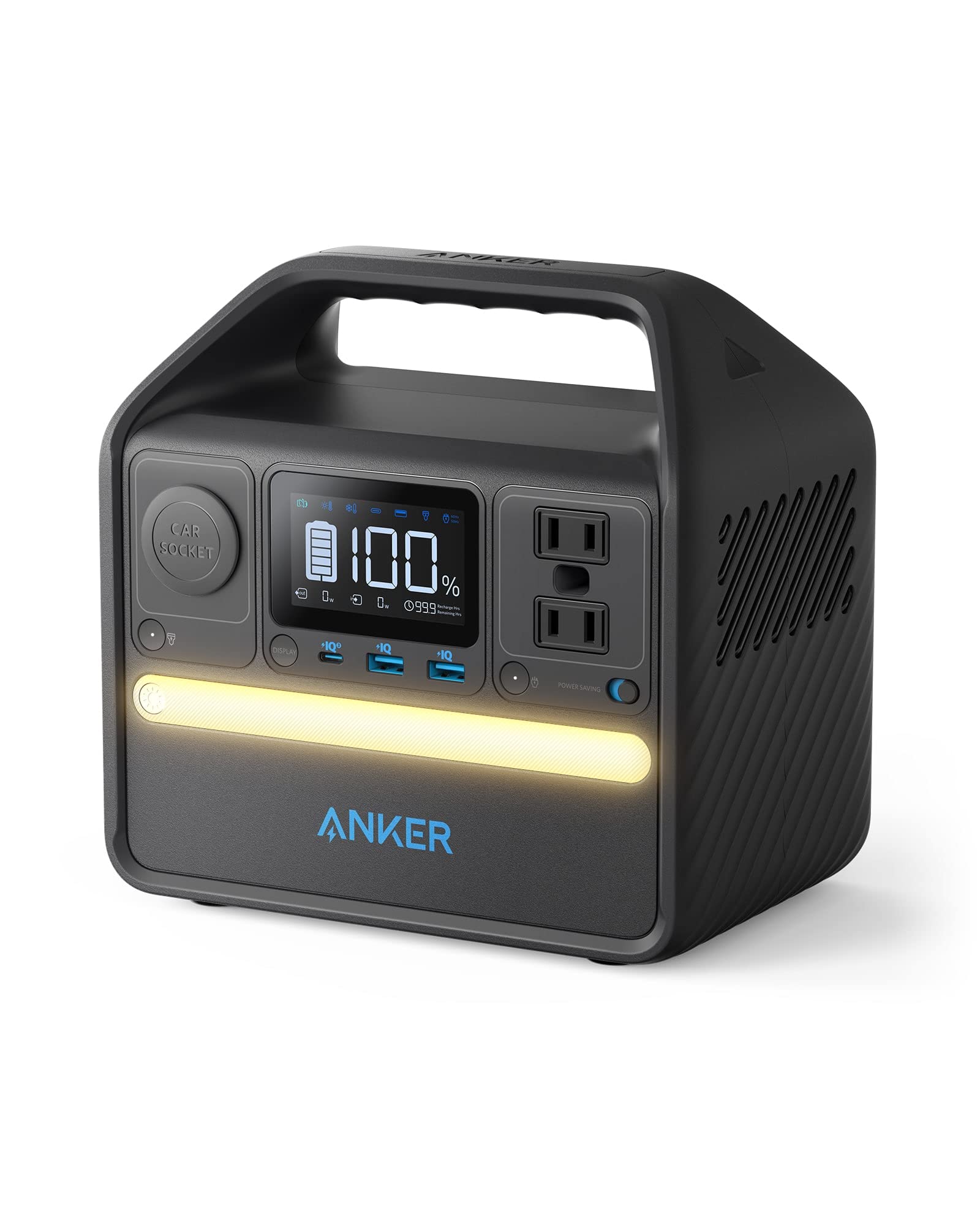 Anker 521 Portable Power Station Upgraded with LiFePO4 Battery, 256Wh 6-Port PowerHouse, 300W (Peak 600W) Solar Generator with 100W Solar Panel, 2 AC Outlets, 60W USB-C PD Output, Outdoor Generator