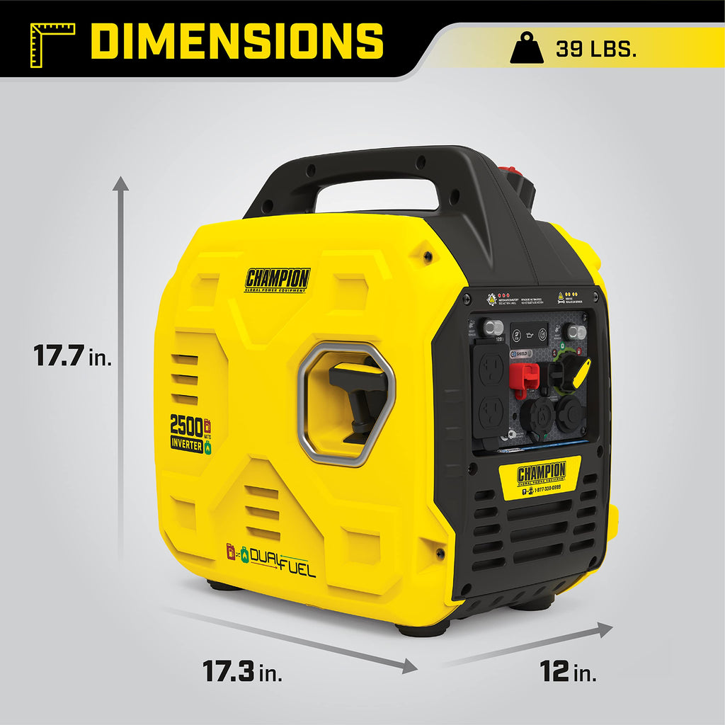 Champion Power Equipment 3500-Watt Portable Inverter Generator with Quiet Technology and CO Shield
