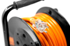 WEN PC5043R 50 ft. 14-Gauge Heavy-Duty SJTW Outdoor 14/3 Extension Cord Reel with NEMA 5-15R Light-Up Power Outlet,Black