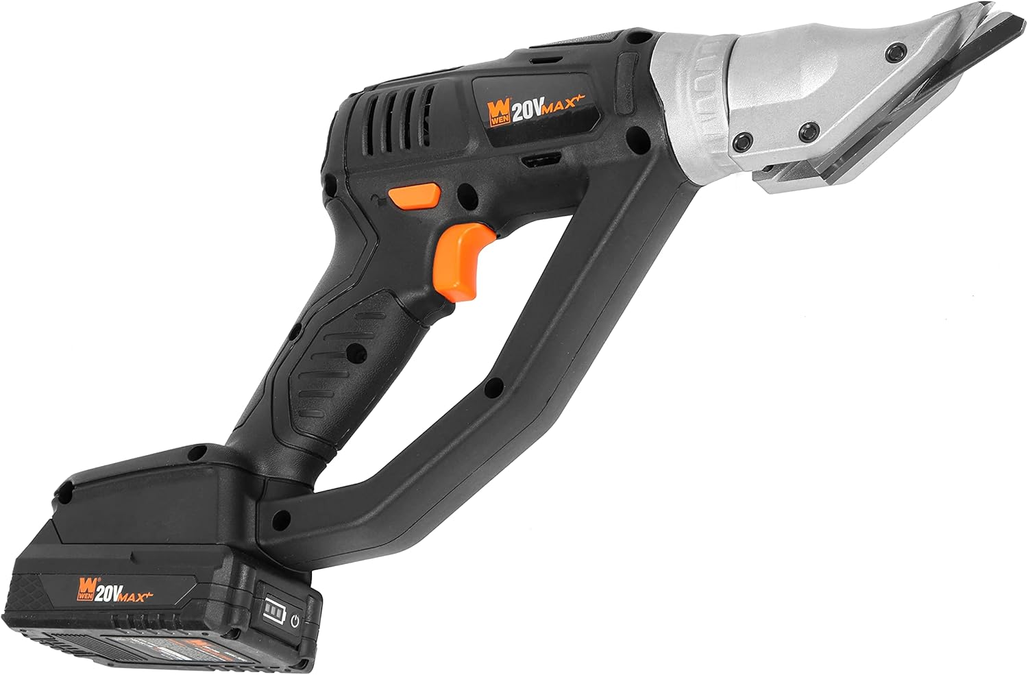 WEN 20V Max Brushless Cordless 1-3/16-Inch Pruning Shears with 2.0Ah Battery and Charger (20731)