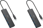 Anker USB Hub 4 Ports, Multiple USB 3.0 Hub, USB Splitter for Laptop, Extender for A Port Laptop, PC, Desktop and More [Charging Not Supported](2ft USB-A)