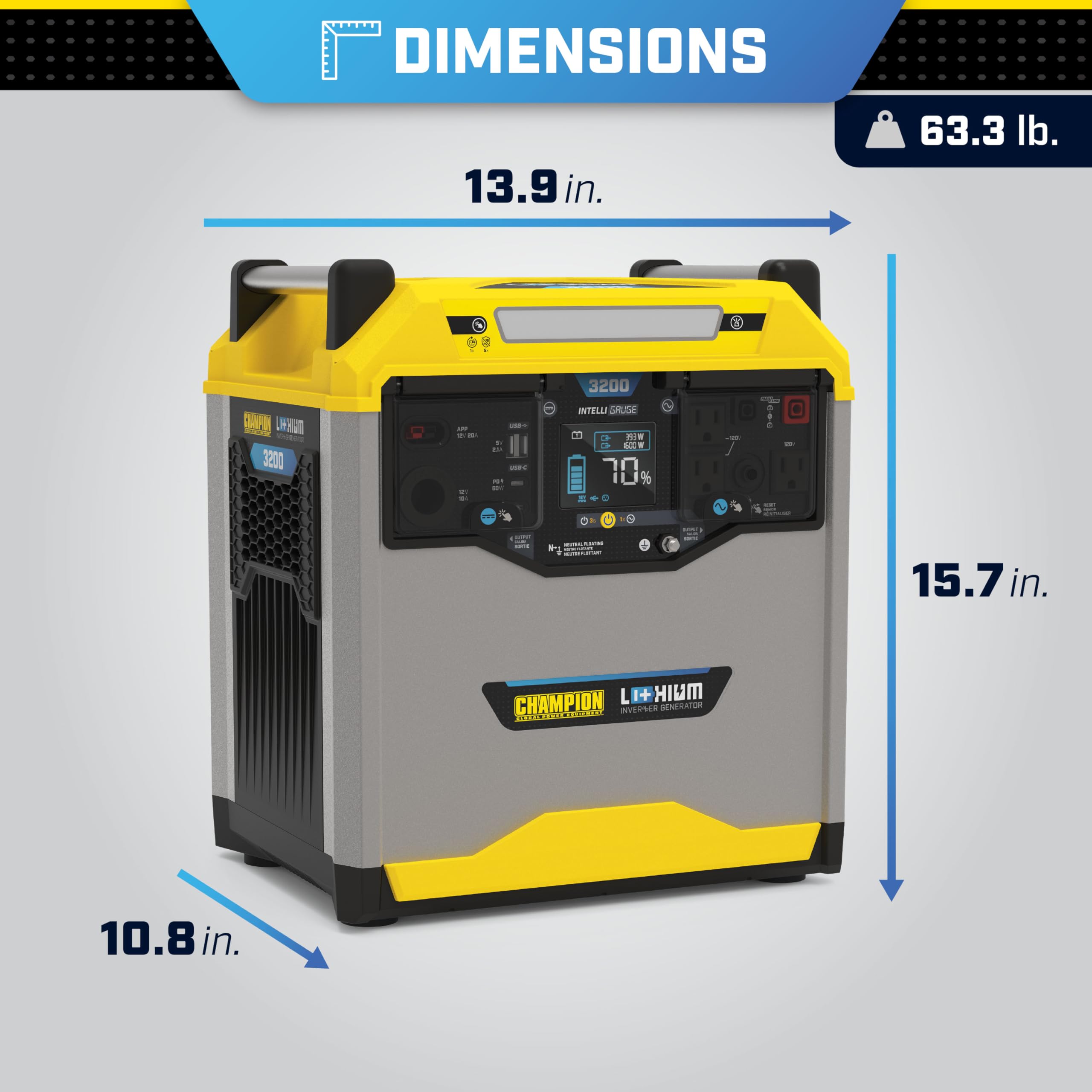 Champion Power Equipment 1638-Wh Lithium Ion Expansion Battery and Two 200-Watt Solar Panels
