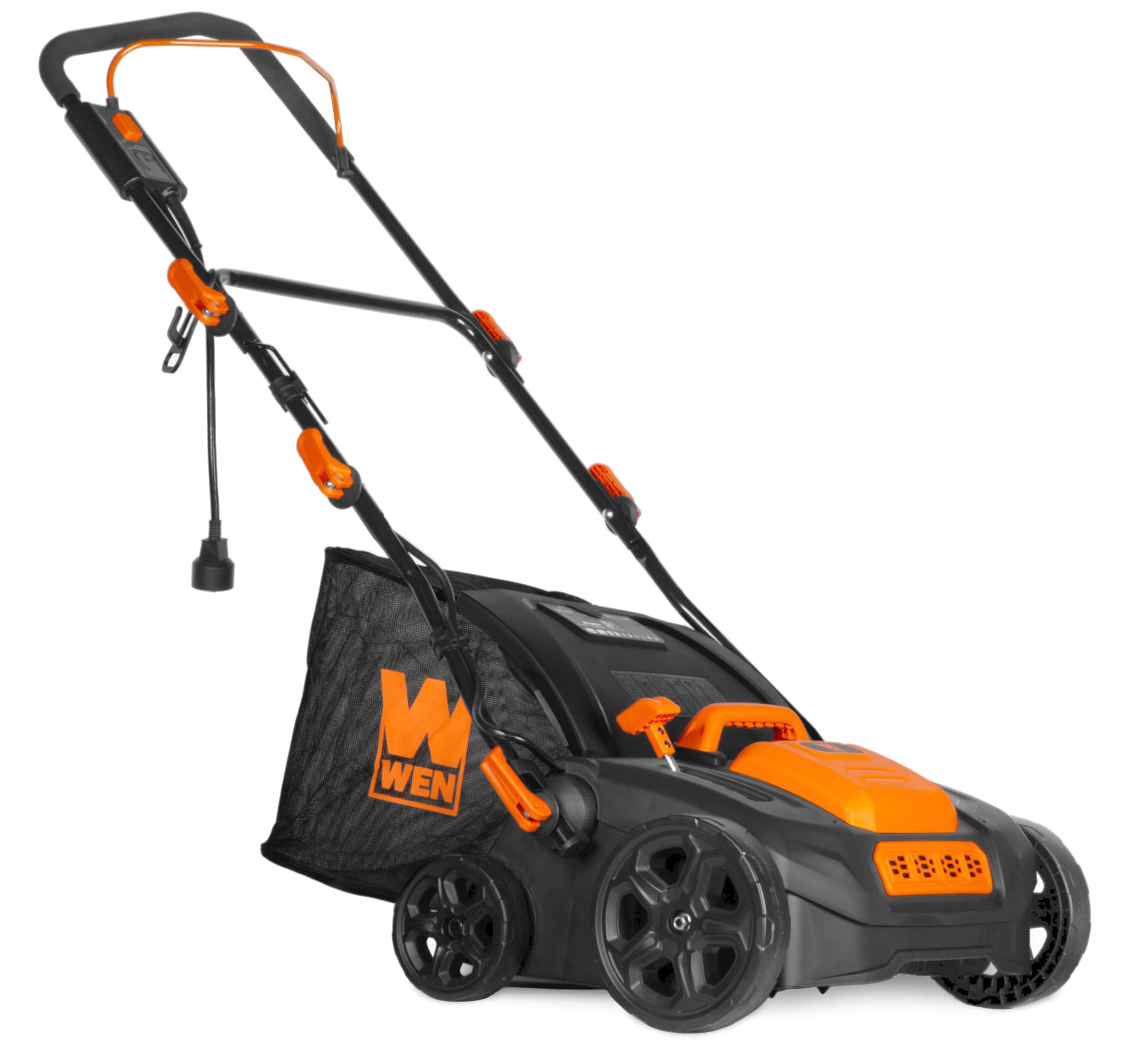 WEN DT1516 16-Inch 15-Amp 2-in-1 Electric Dethatcher and Scarifier with Collection Bag, Black