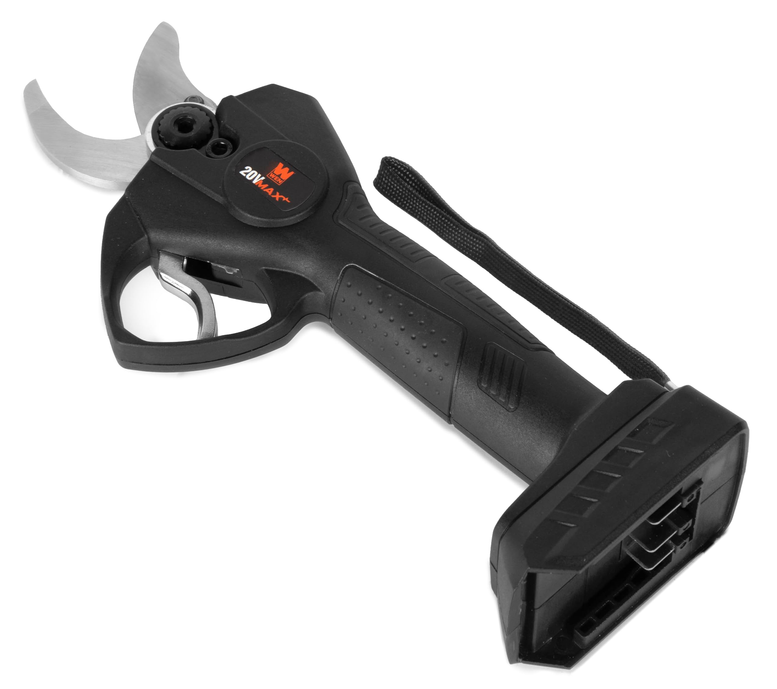 WEN 20V Max Brushless Cordless 1-3/16-Inch Pruning Shears with 2.0Ah Battery and Charger (20731)