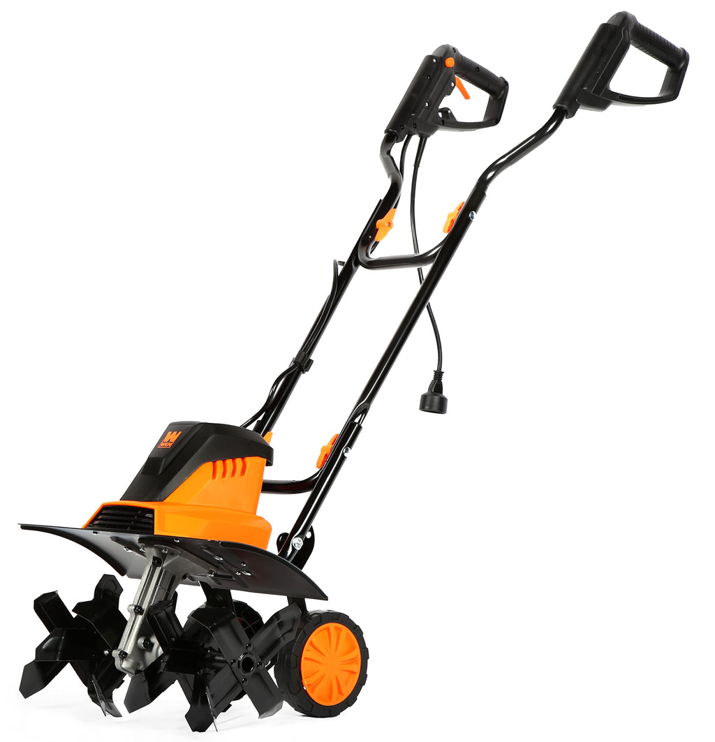 WEN 20V Max Cordless 14-Inch Brushless Electric Tiller with Two 4.0 Ah Batteries and Dual-Port Charger (20724)