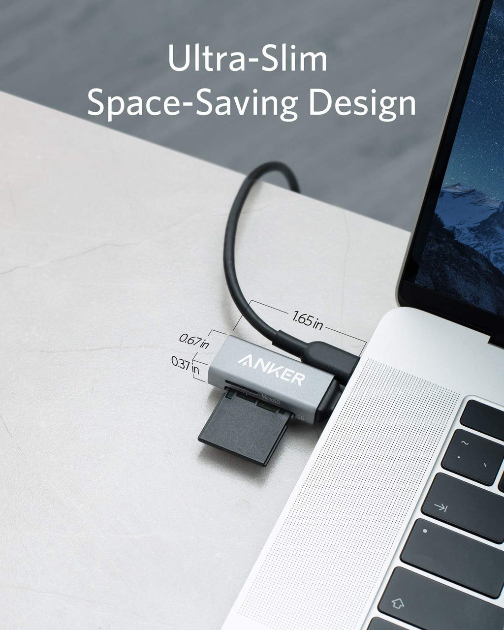 Anker USB 3.0 Micro SD Card Reader, 5Gbps 2-in-1 SD Card Reader to USB Adapter for SDXC, SDHC, MMC, RS-MMC, Micro SDXC, Micro SD, Micro SDHC, UHS-I Cards - USB A CardReader