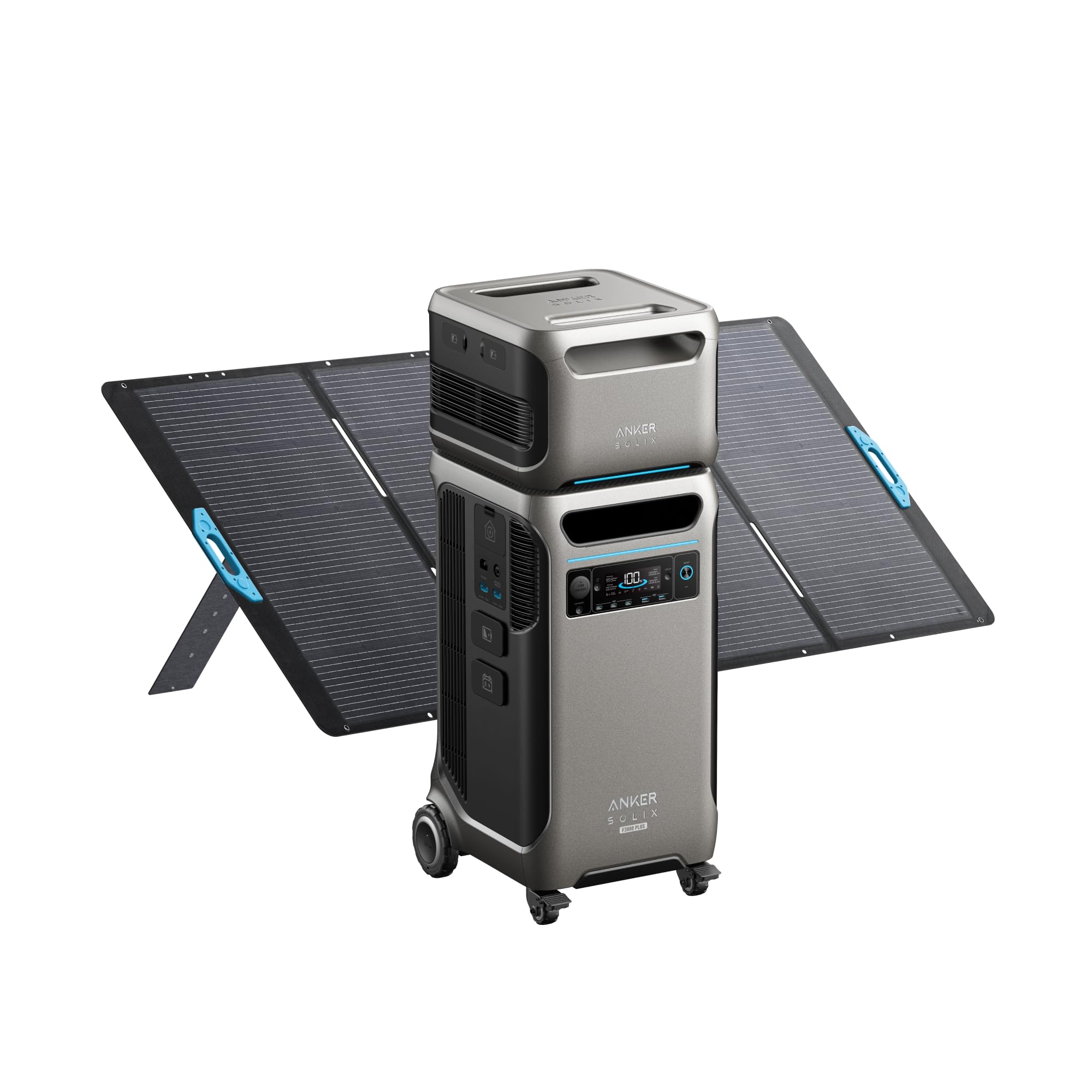 Anker SOLIX F3800 Plus Portable Power Station (2025 NEW), 3,840Wh, 3,200W Solar Input, Generators for Home Use, Expandable to 53kWh, Works with Generator, For Power Outages, RVs, and Emergencies