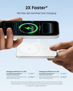Anker Nano MagSafe Portable Charger, Ultra-Slim 5,000mAh Magnetic Wireless Power Bank, Qi2-Certified 15W Max, Compact for Travel, Ergonomic Design, for iPhone 17/16 Series, and More