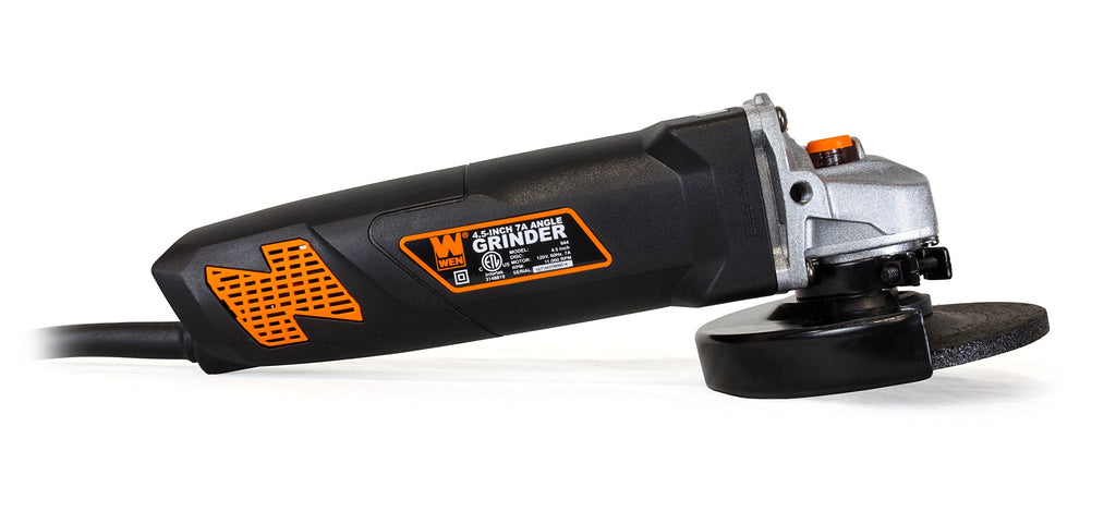 WEN Cordless Angle Grinder, Brushless with 20V Max 4.0 Ah Lithium-Ion Battery and Charger (20944), Black