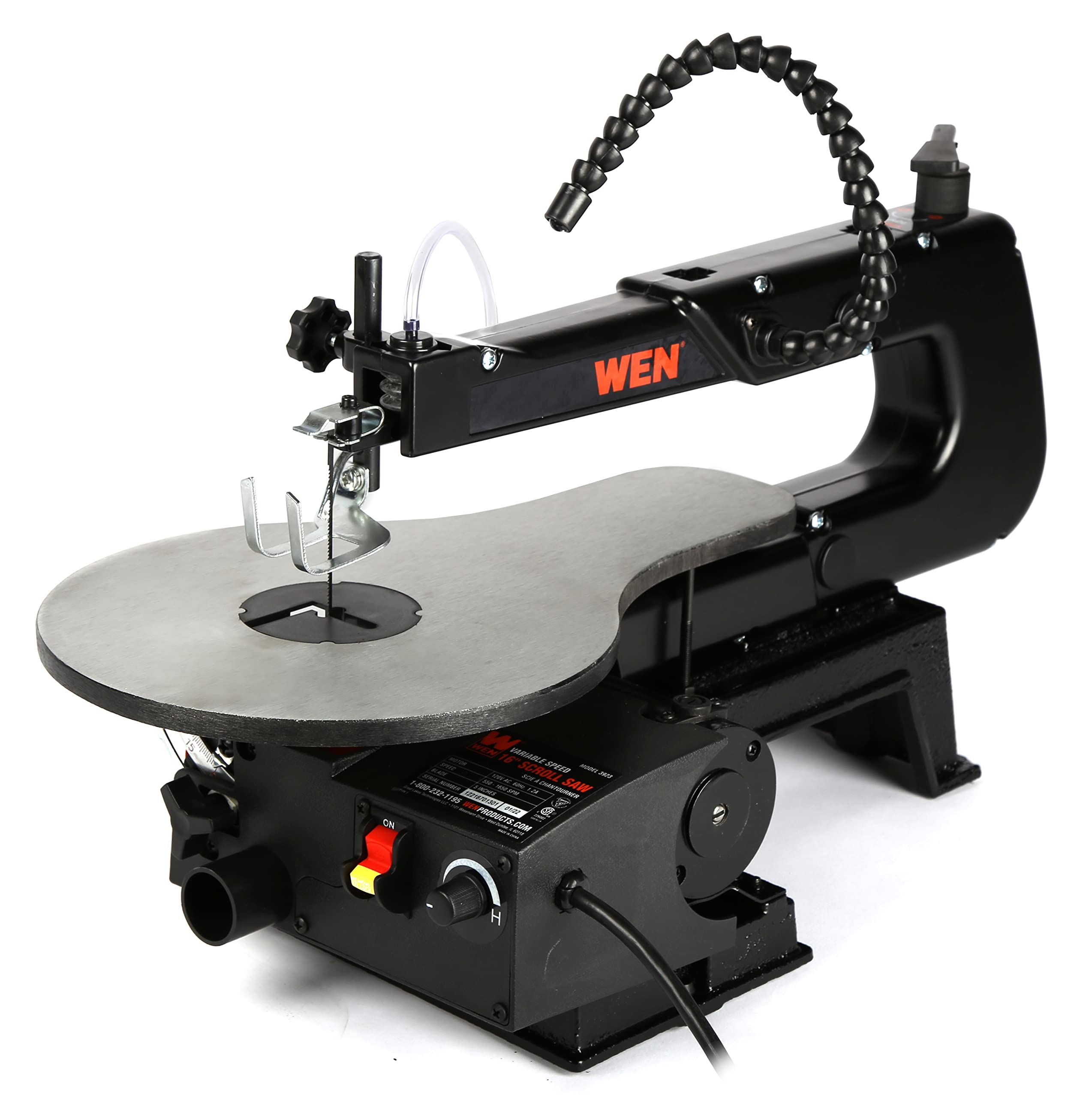 WEN Variable Speed Scroll Saw, 16-Inch with Work Light and Easy Access Blade Changes (3923)