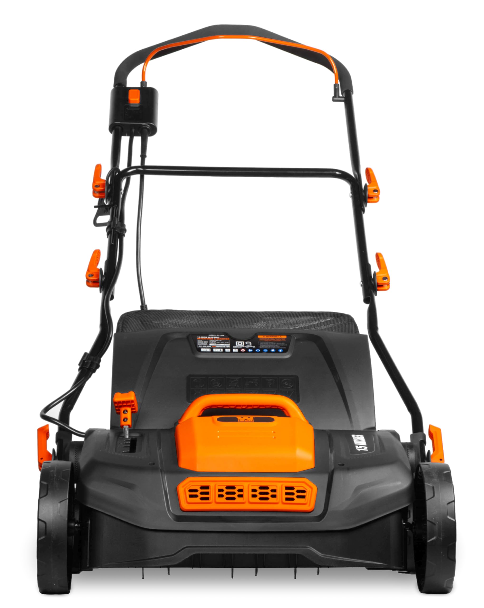 WEN 15-Inch 13-Amp 2-in-1 Electric Dethatcher and Scarifier with 12-Gallon Collection Bag (DT1315)