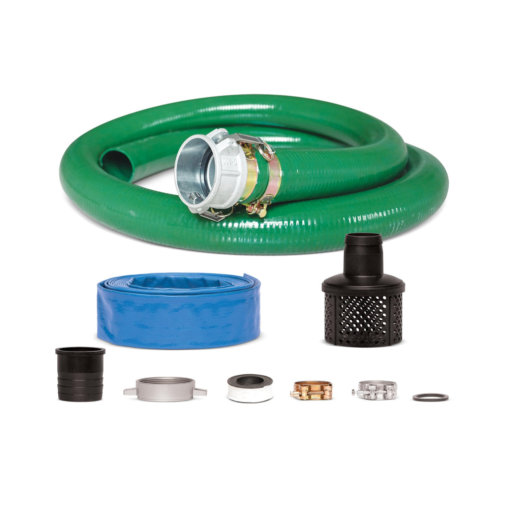 Champion Power Equipment 2-Inch Gas-Powered Semi-Trash Water Transfer Pump with Hose and Wheel Kit