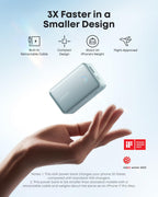 Anker Nano Portable Charger, 45W 10000mAh with 2.3 ft Retractable Cable, Compact Power Bank, Travel Essential Phone Battery Pack for iPhone 17/16 Series, iPad, Galaxy, Pixel, and More