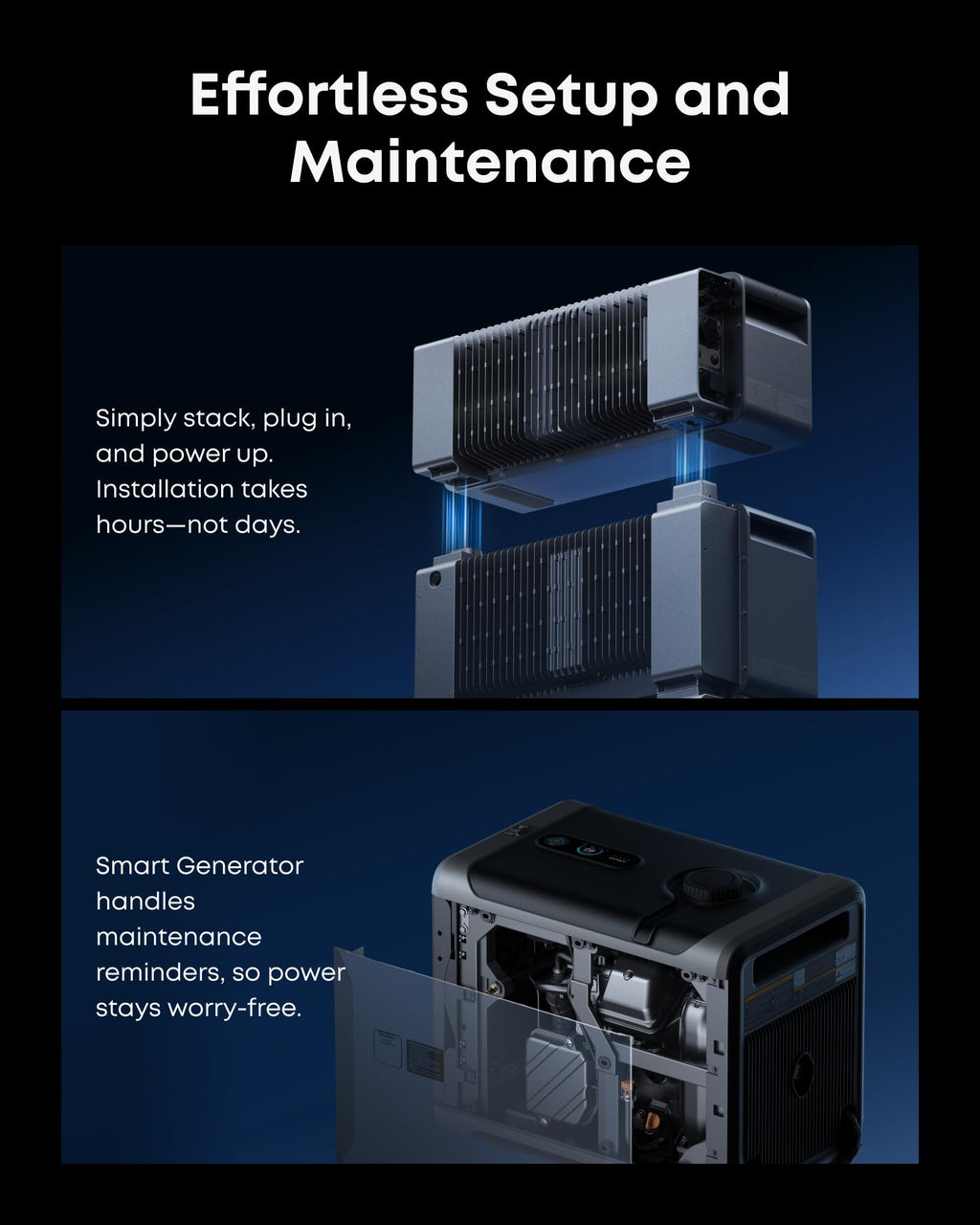Anker SOLIX Smart Generator 5500, Tri-Fuel, DC Range Extended for E10, 5x Fuel Efficiency, Auto Start-Stop, Maintenance Alerts, Up to 12-Month 0% APR
