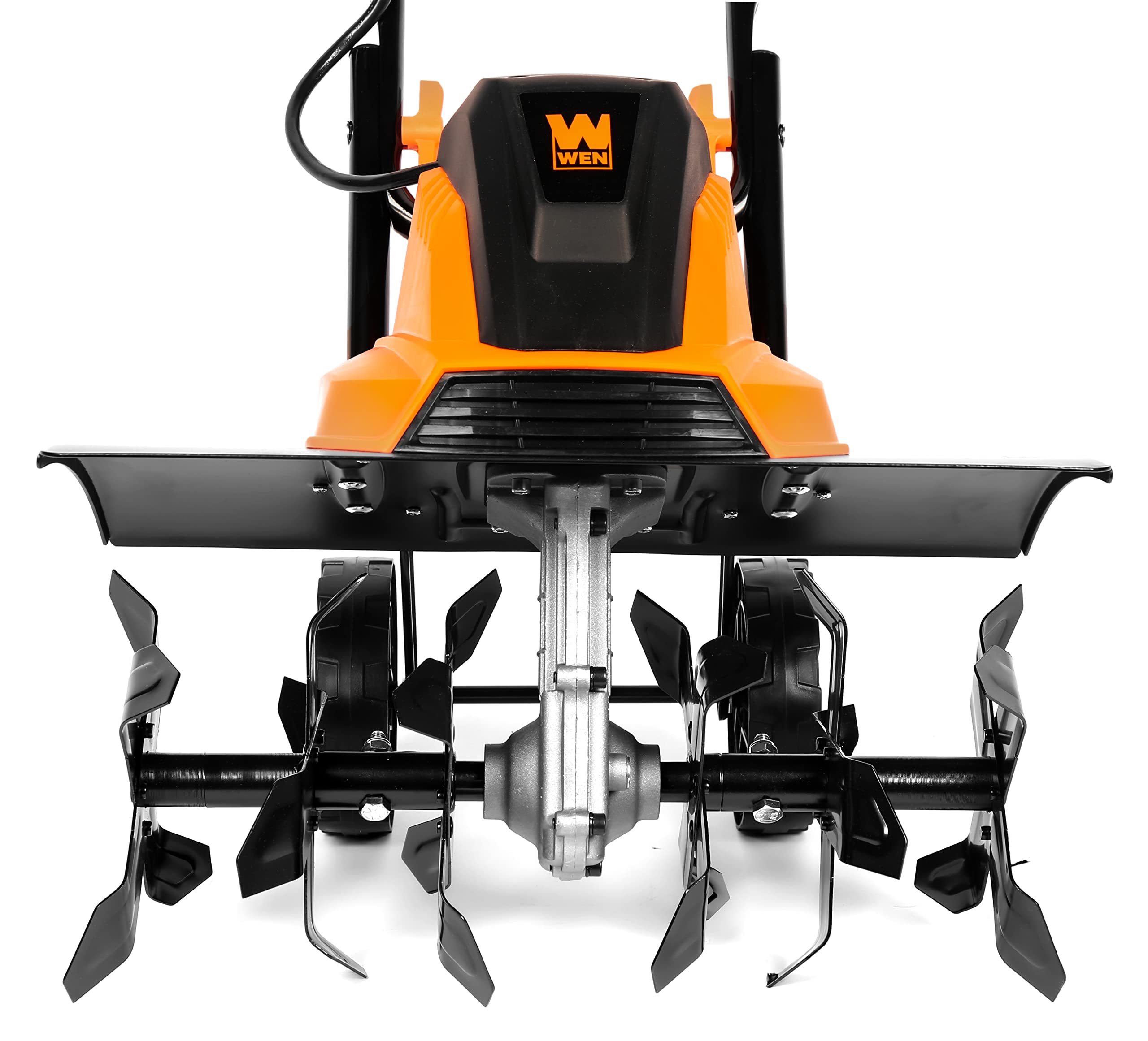 WEN 20V Max Cordless 14-Inch Brushless Electric Tiller with Two 4.0 Ah Batteries and Dual-Port Charger (20724)