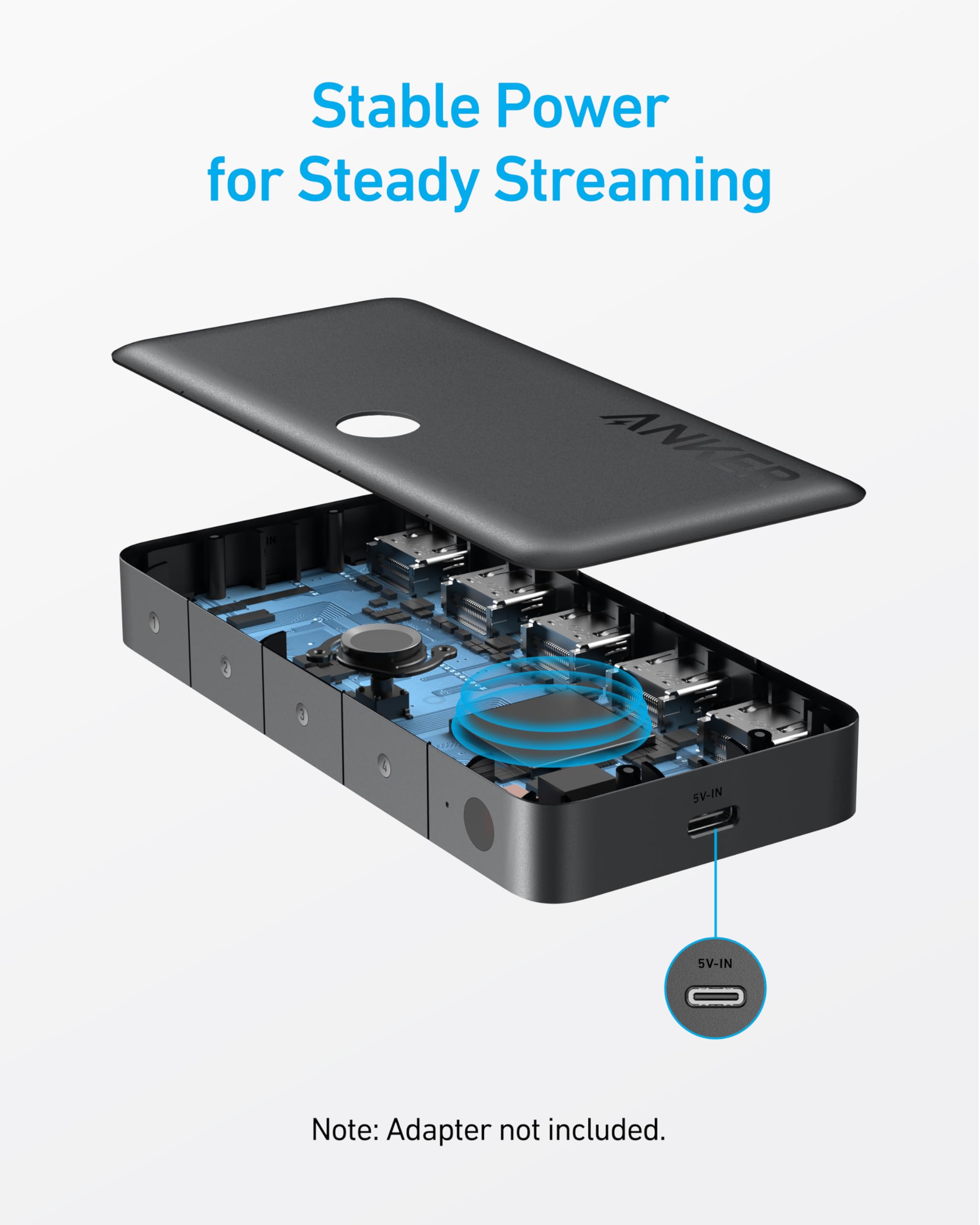 Anker HDMI Switch, 4K@60Hz HDMI Switcher, 4 in 1 Out with Smooth Finish, Supports HDR/3D/Dolby/DTS, Compatible with Laptops,PC,Xbox,PS5/PS4,Projector(Charger and Remote Control Batteries Not Included)